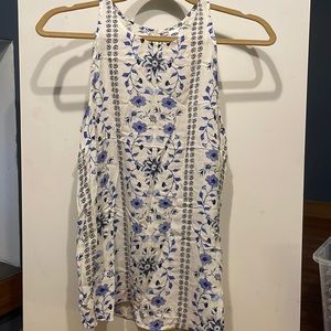 White and blue Old Navy top
